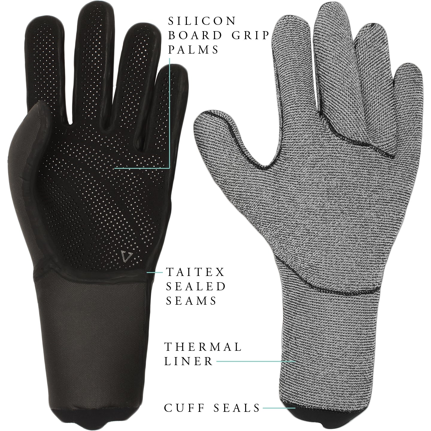 7 Seas 3mm Glove - Black - ManGo Surfing