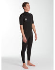 Modulator 2/2 Short Sleeve Chest Zip Spring Wetsuit - Black - ManGo Surfing