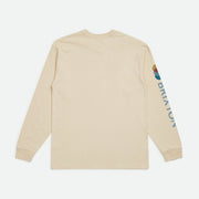 Alton Long Sleeve Mens T-Shirt - Sand Beige - ManGo Surfing