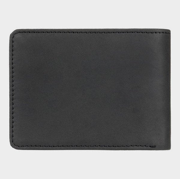 Mac Tri-Fold Leather Wallet - Mens Wallet (Medium) - Black - ManGo Surfing