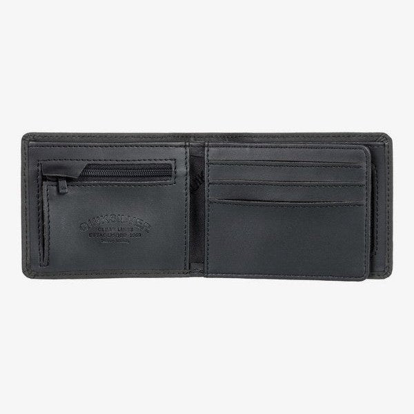 Mac Tri-Fold Leather Wallet - Mens Wallet (Medium) - Black - ManGo Surfing