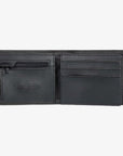 Mac Tri-Fold Leather Wallet - Mens Wallet (Medium) - Black - ManGo Surfing