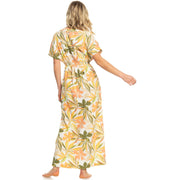 Dynamite Girl Again Dress - Womens Long Dress - Snow White Subtly Multi - ManGo Surfing