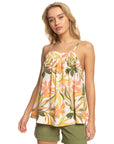 Magic Happens Strappy Top - Womens Top - Snow White Subtly Salty Multi - ManGo Surfing