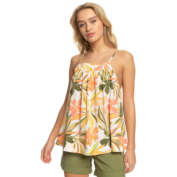 Magic Happens Strappy Top - Womens Top - Snow White Subtly Salty Multi - ManGo Surfing