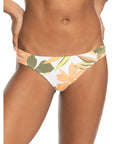 Printed Beach Classics - Womens Moderate Bikini Bottoms - Bright White Subtly Salty Flat - ManGo Surfing