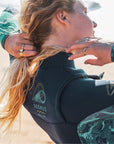 Womens Fullsuit 4/3 Divine Oysterprene Front-Zip - Navy - ManGo Surfing
